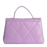 Bolsa Tote Lilás Candy Couro Alça Transversal Removível Média