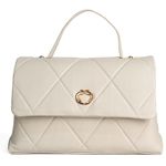 Bolsa Tote Off White Couro Alça Transversal Removível Média