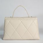 Bolsa Tote Off White Couro Alça Transversal Removível Média