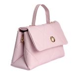 Bolsa Tote Rosa Candy Couro Alça Transversal Removível Média