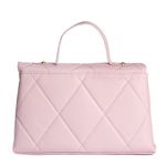 Bolsa Tote Rosa Candy Couro Alça Transversal Removível Média