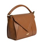 Bolsa Tote Caramelo Couro Alça Transversal Removível Média