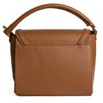 Bolsa Tote Caramelo Couro Alça Transversal Removível Média
