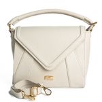 Bolsa Tote Off White Couro Alça Transversal Removível Média