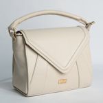 Bolsa Tote Off White Couro Alça Transversal Removível Média