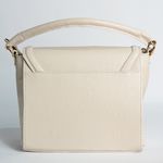 Bolsa Tote Off White Couro Alça Transversal Removível Média