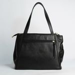 Bolsa Tiracolo Preta Couro Alça Removível Grande