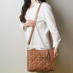 Bolsa Tote Caramelo Couro Metalassê