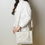 Bolsa Tote Off White Couro Metalassê
