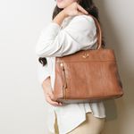 Bolsa Tiracolo Caramelo Couro Alça Removível Grande