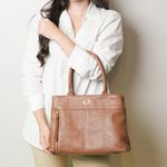 Bolsa Tiracolo Caramelo Couro Alça Removível Grande