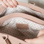 Bolsa Tiracolo Bege Couro Alça Removível Grande