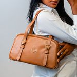 Bolsa Tiracolo Caramelo Couro 