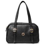Bolsa Tiracolo Preta Couro 