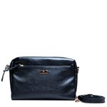 Bolsa Tiracolo Preta Couro 
