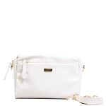 Bolsa Tiracolo Off White Couro 