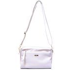 Bolsa Tiracolo Off White Couro 