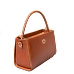 Bolsa Tote Caramelo Couro Alça Transversal Removível Média