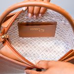 Bolsa Tote Caramelo Couro Alça Transversal Removível Média