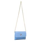 Bolsa Jana Night Azul Hortênsia Couro Pequena