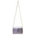 Bolsa Jana Night Prata Velha Couro Pequena