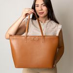 Bolsa Shopping Caramelo Couro Grande Aline