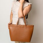 Bolsa Shopping Caramelo Couro Grande Aline