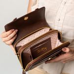 Bolsa Tiracolo Marrom Couro Pequena Érica