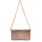 Bolsa Tiracolo Prata Velho Couro Pequena