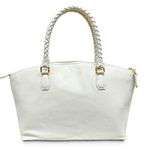 Bolsa Shopping Off White Couro Grande