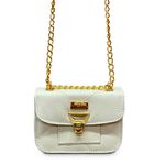 Bolsa Off White Tiracolo Laisa Couro