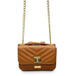 Bolsa Tiracolo Caramelo Débora Couro Pequena