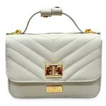 Bolsa Tiracolo Off White Débora Couro Pequena