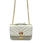 Bolsa Tiracolo Off White Débora Couro Pequena