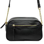 Bolsa Tiracolo Preta Couro Pequena