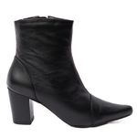 Bota Feminina Preta Couro Beatriz Cano Curto