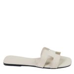 Sandália Rasteira Off White Hellen Couro