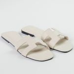 Sandália Rasteira Off White Hellen Couro