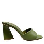 Tamanco Oliva Salto Geométrico Couro