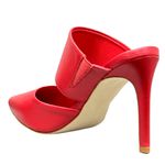 Scarpin Vermelho Salto Fino Couro