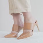 Scarpin Mel Salto Fino Couro
