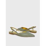 Slingback Verde Musgo Couro