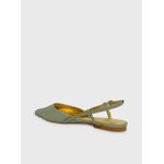 Slingback Verde Musgo Couro