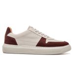 Sapatênis Masculino Oslo Floater OfF White Nobuck Bordo Samello