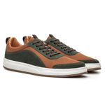 Sapatênis Masculino Zepellin Nobuck Verde Militar/Nylon Bege Samello