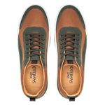 Sapatênis Masculino Zepellin Nobuck Verde Militar/Nylon Bege Samello