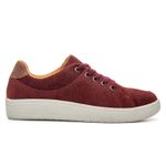 Sapatênis Feminino Vannees Bordô/Confort Taupe Samello