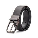 Cinto Dupla Face Masculino Dancalf Preto/Floater Brown Samello