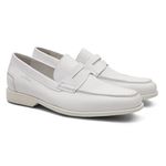 Comfort Gel Loafer Masculino Oviedo Branco samello