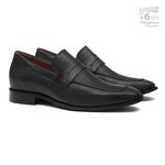 Elevator Social Masculino Loafer Sentra Preto Samello